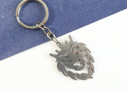 Stylish Metal Lion Head Keychain (1 Pc)